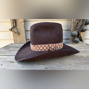 Size 7 American Hat Co Brown Western Cowboy Hat